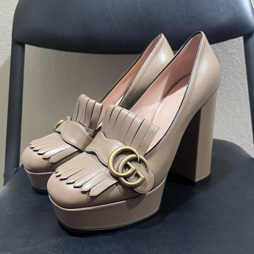GUCCI GG MARMONT Platform heels